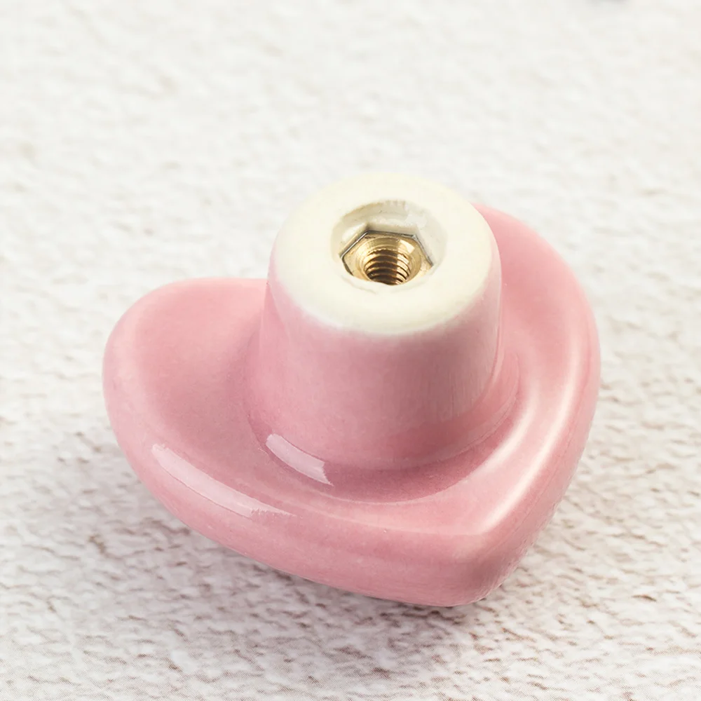 Ручки для шкафа в форме сердца милые ручки керамические комода и ящиков с винтами