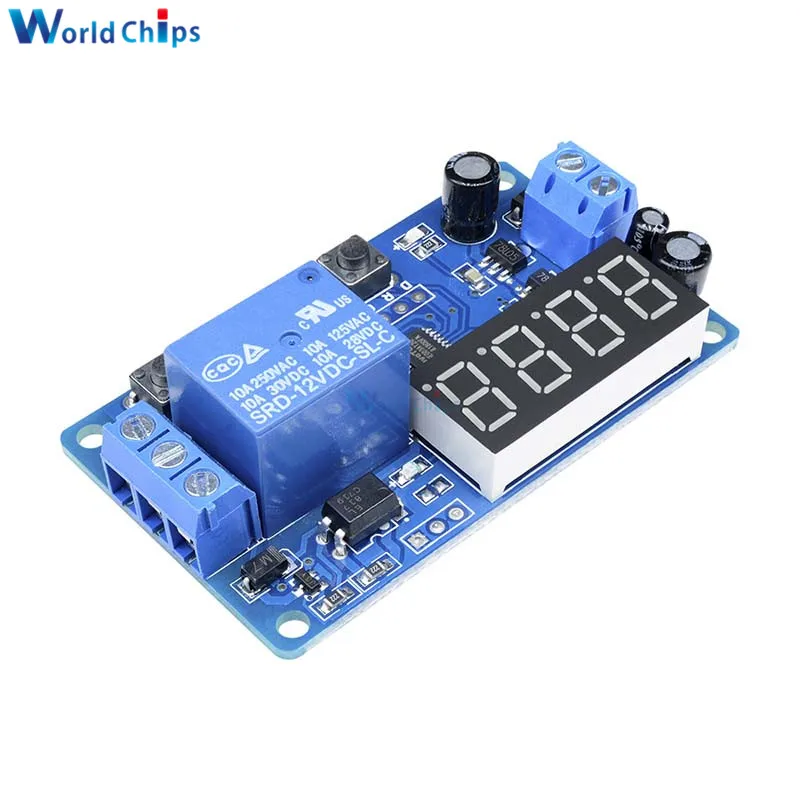 YYA-1 DC 12V релейный модуль светодиодный дисплей 3 кнопки ключ 4 цифровой трубный