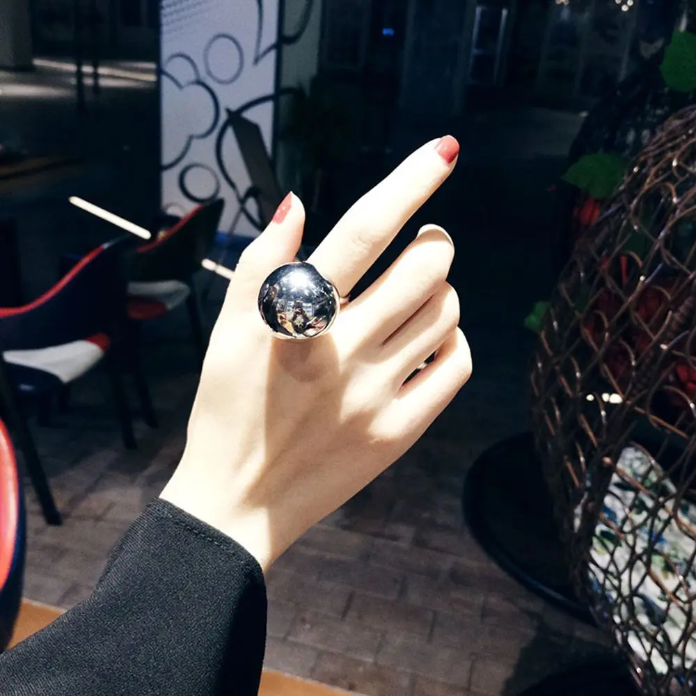 1 шт. Индивидуальные женские кольца стильное и модное большое металлическое