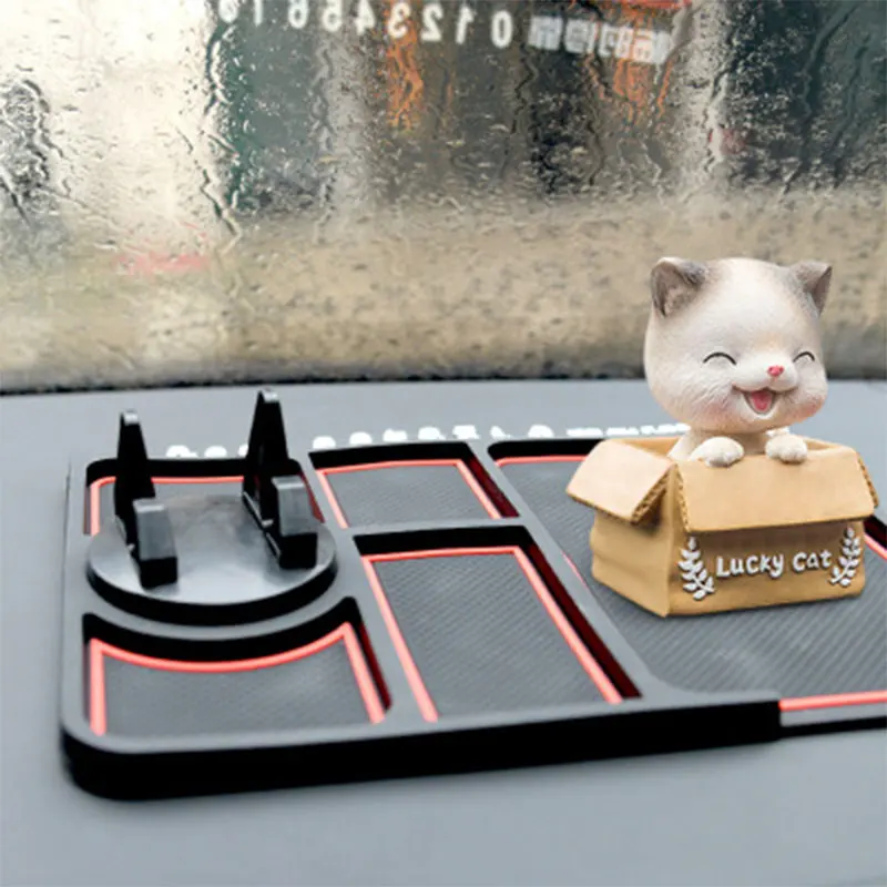 

Silicone Car Phone Holder Temporary No parking Card Number Car Phone Mat Holder Dashboard For Car On The Panel Coin Non Slip Mat