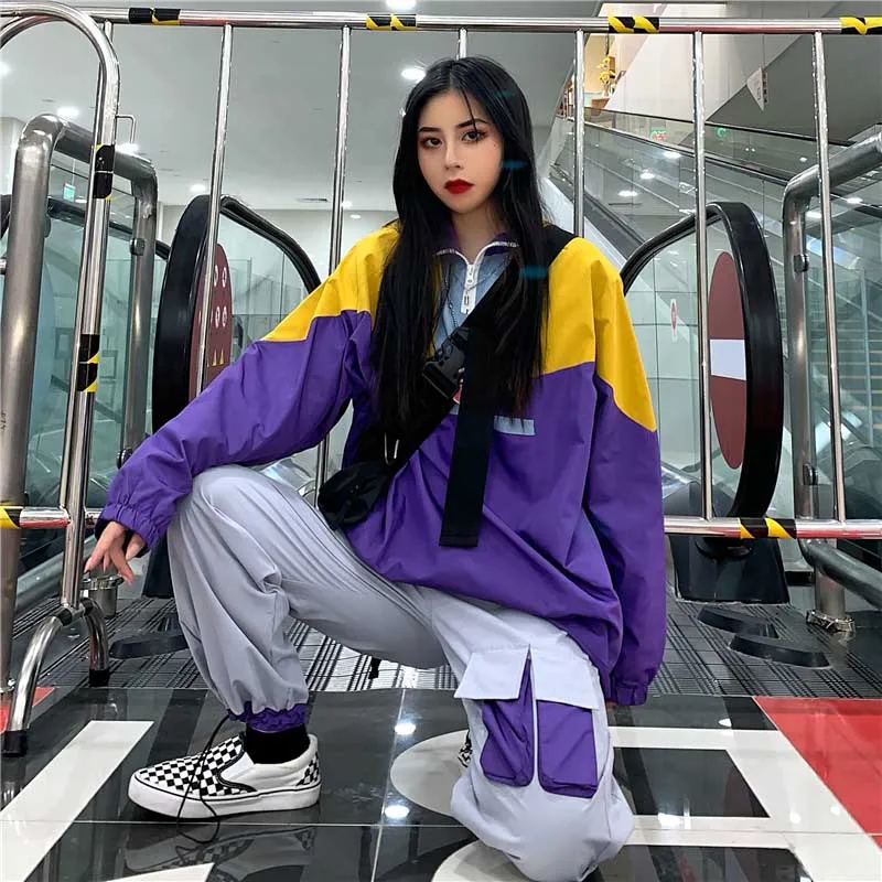 NiceMix комплект из 2 предметов, свитшот для женщин Harajuku, спортивный свитер с вышивкой, толстовки в стиле хип-хоп, повседневное пальто, топы, женские толстовки, пуловер