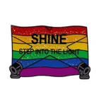 Шаг в светильник брошь красивая Радуга Блеск инкрустация Pin вдохновлен HStyles и его песня светильник s!