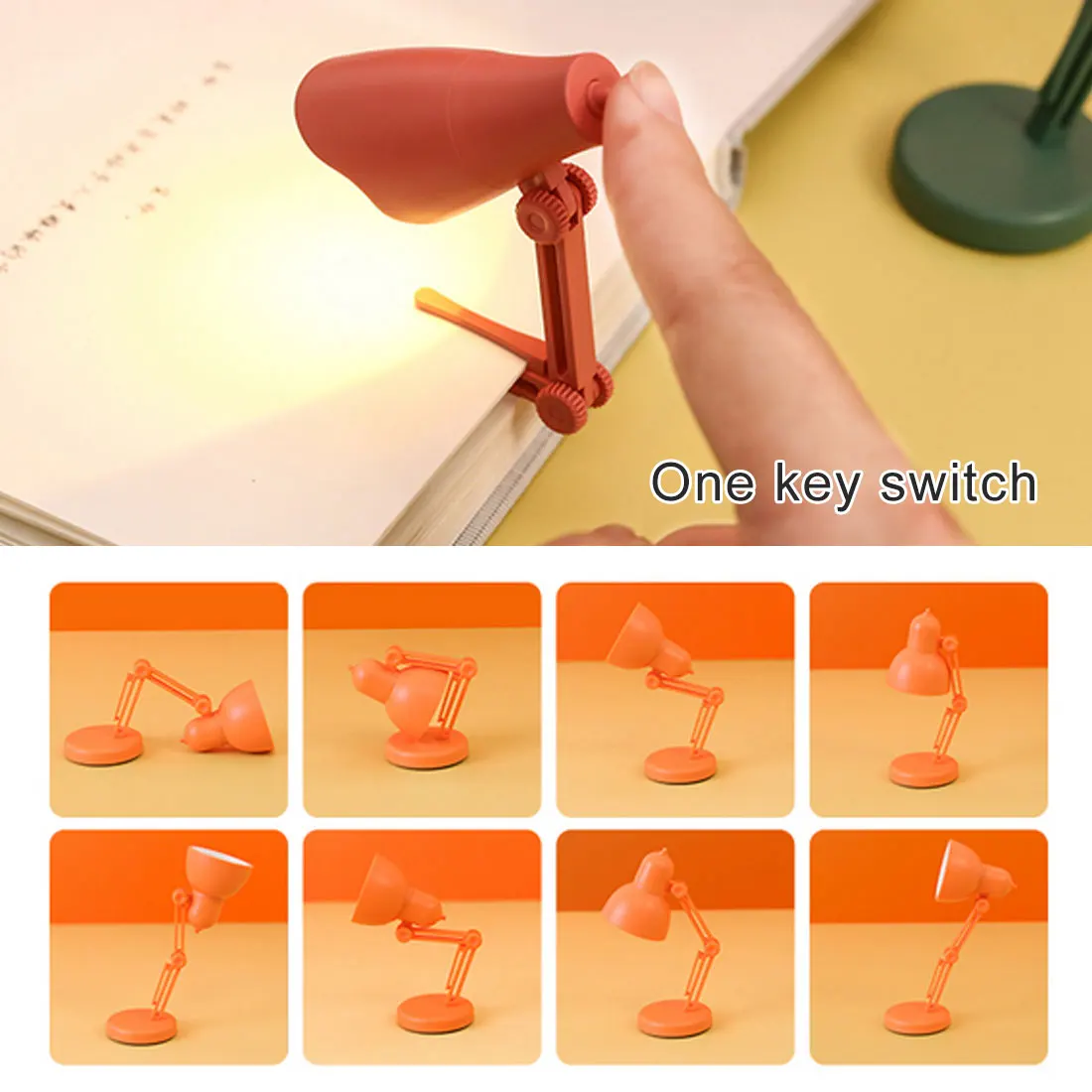 

Mini LED Night Light Flexible Goose-neck Clip Book Lamp Bedside Lamp Eye Protection Energy Saving Reading Lamp Kids Gift Light