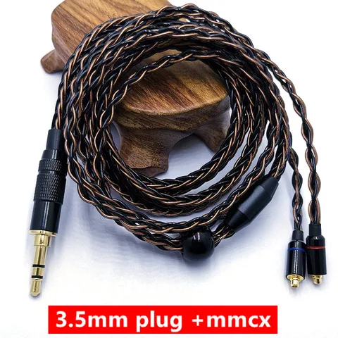RYGMR Кабель для наушников mmcx 1,2 м 3,5/2,5/4,4 мм