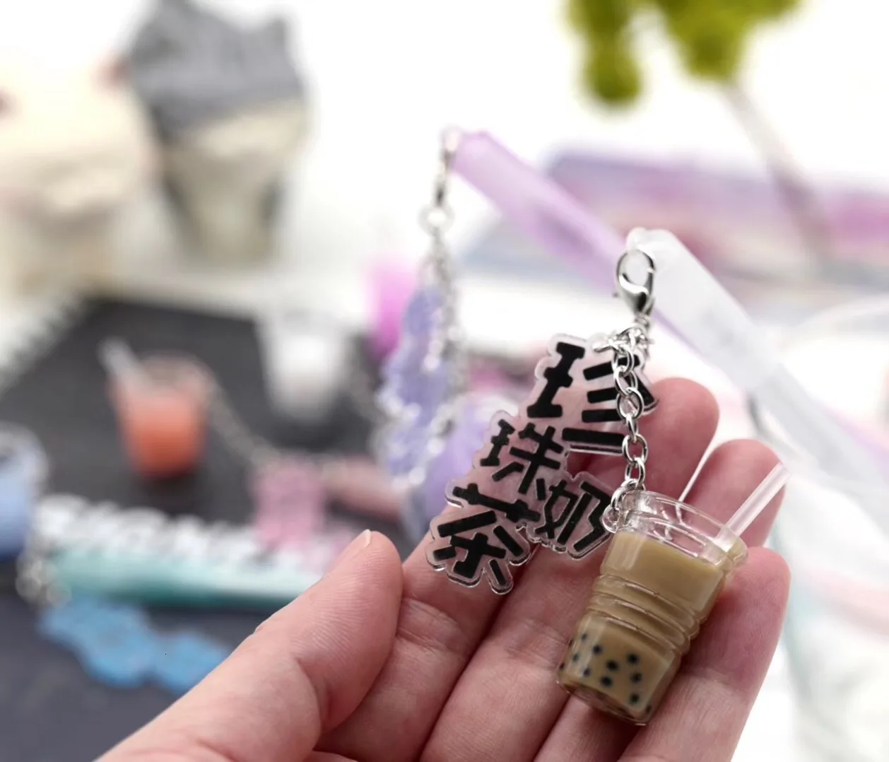 1 шт. прекрасный молочный чай кулон гелевая ручка модная индивидуальная