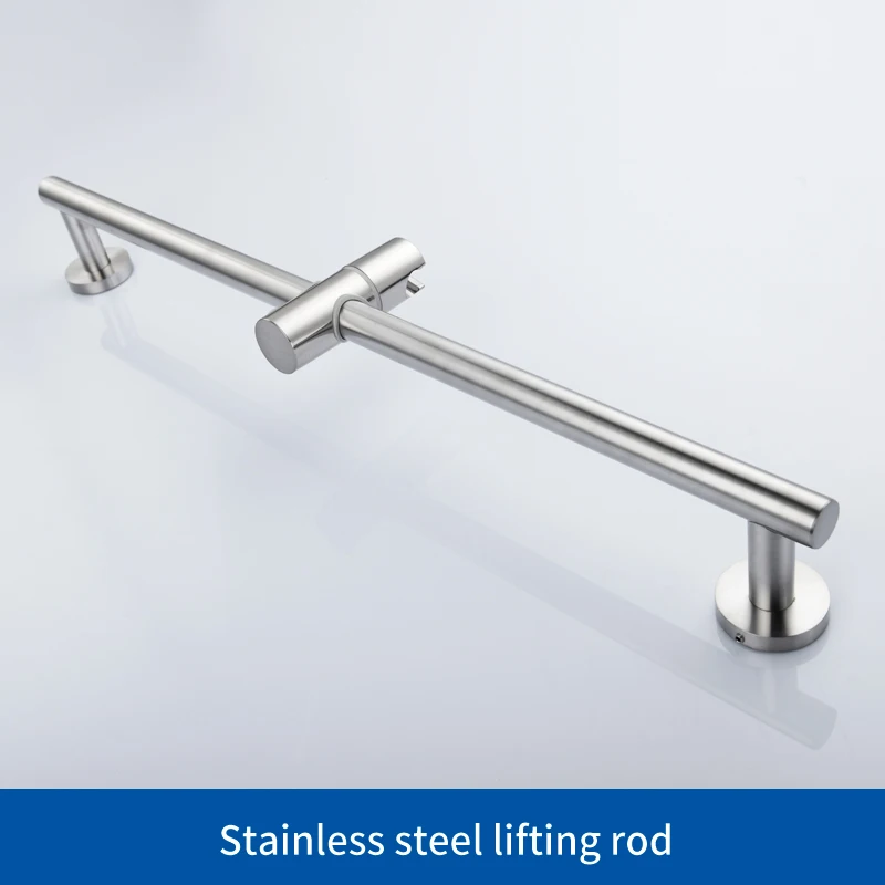 

Stainless Steel Adjustable Shower Slide Bar Hand Hold Shower Rail Slide Bar Set With SUS304 Shower & Hose Brushed Nickel