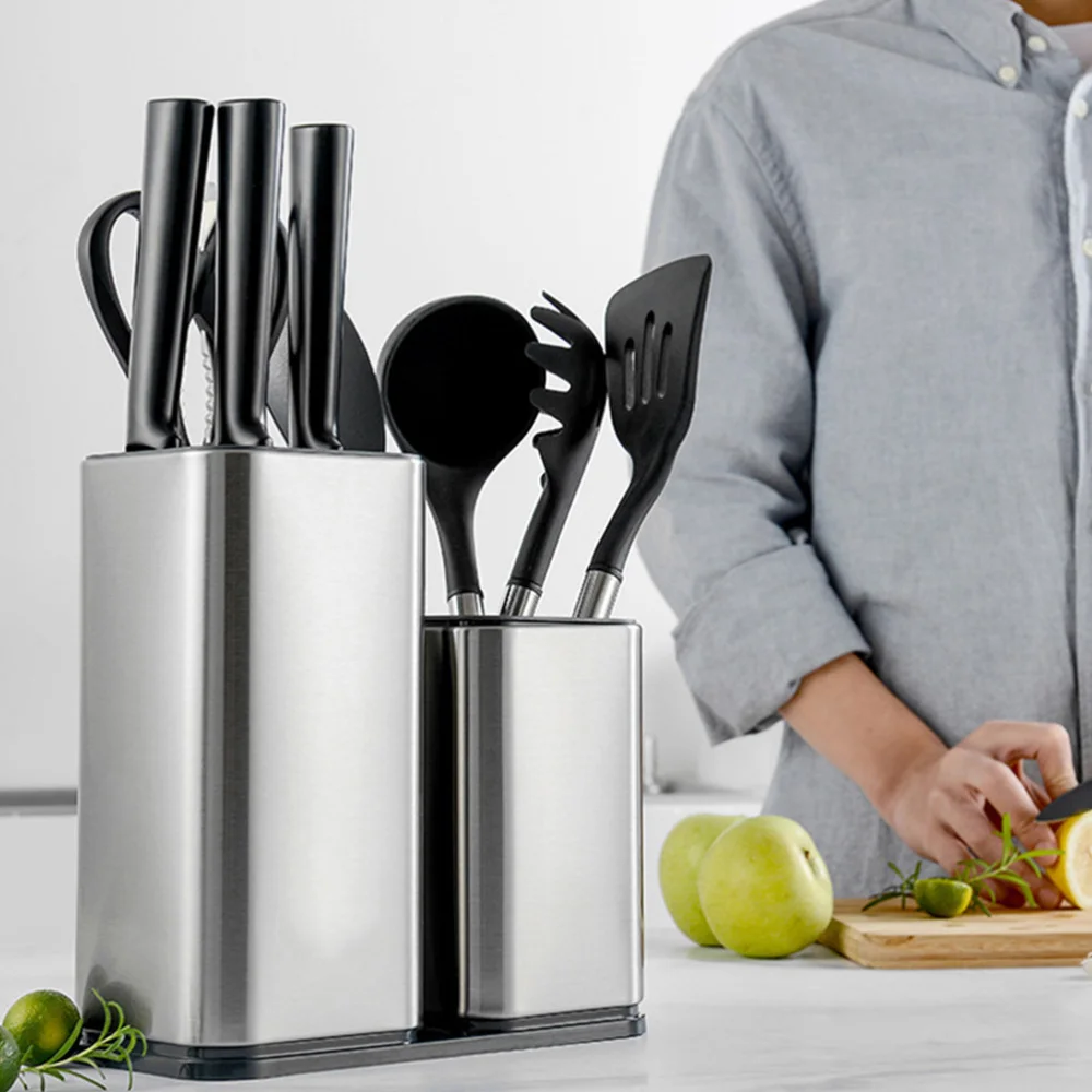 

Sturdy Stainless Steel Storage Bucket for Kitchen tools (Assorted Color)