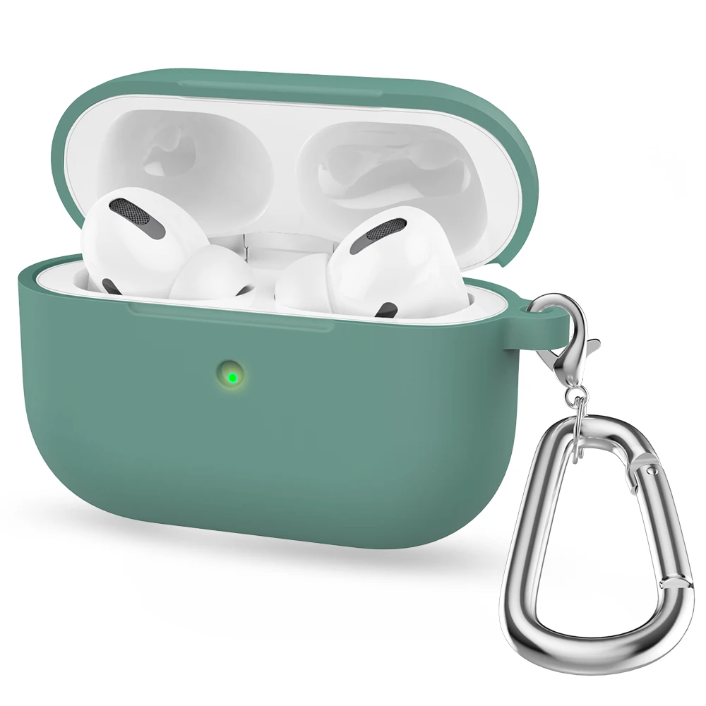 Мини Мягкий силиконовый чехол для Apple Airpods Pro противоударный чехол для Apple гарнитура для AirPods чехол s для Airpods Pro защитный чехол - Цвет: songzhenlv