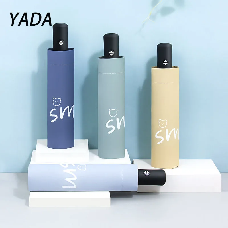 

YADA New Brand High Quality Automatic Umbrella Sunny And Rainy DIY UV Umbrella For Womens Windproof Sunscreen Umbrellas YS210039