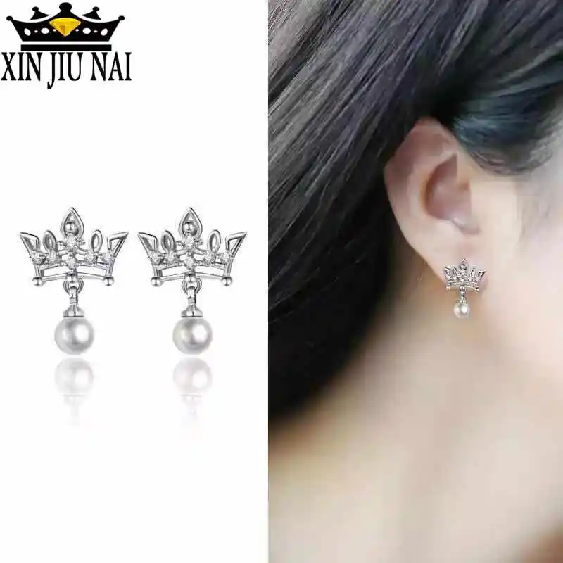 Ювелирные изделия из серебра 925 пробы новые серьги гвоздики в винтажном стиле с