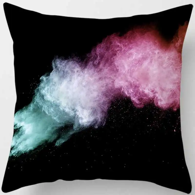 

black Nordic Style Geometric Polyester Pillowcase Home Sofa Pillow Cushion Cover Decorative Pillowcase 45X45CM