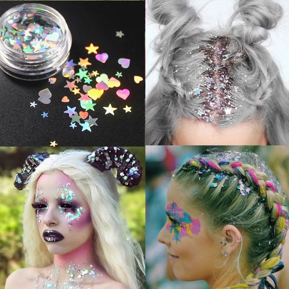 1 шт. модная пикантная блестящая паста в форме сердца звезд - Цена: 63,04 руб.