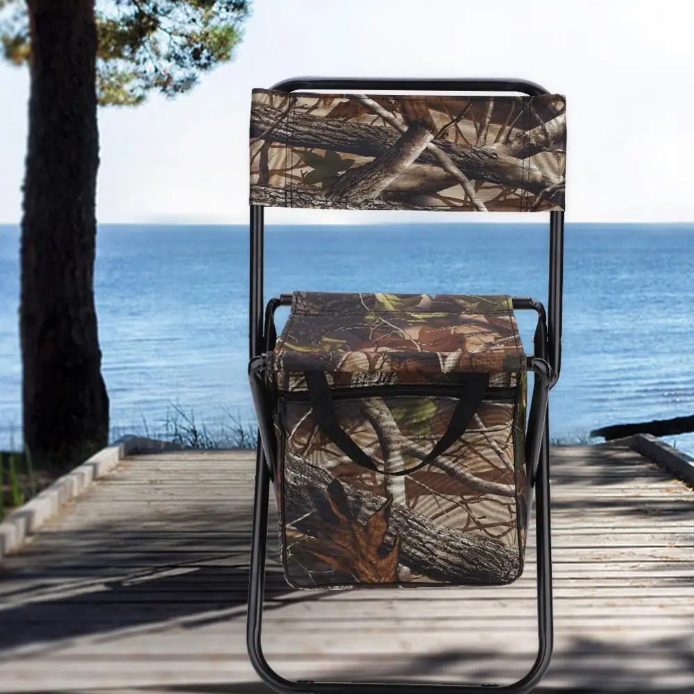 

Outdoor Fishing Chair Bag Folding Camping Hiking Stool Portable Backpack Seat Cooler Picnic Bag Waterproof Bag Multifunctional