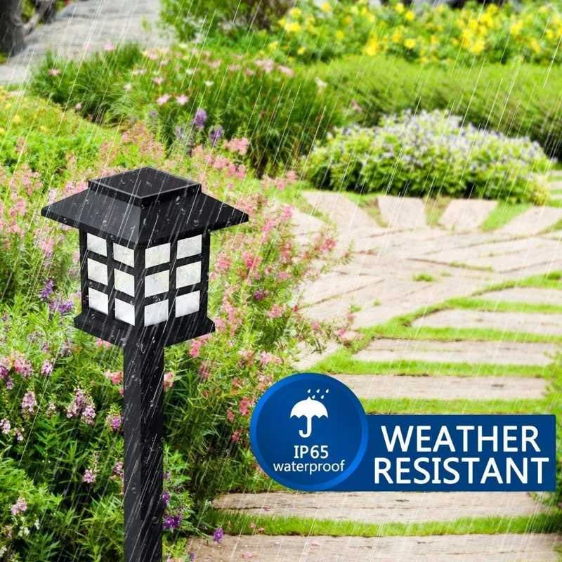 

Фонари для газона на солнечной батарее, уличные водонепроницаемые лампы для сада, ландшафта, дорожек, двора, подъездной дорожки, IP65, 2 шт.