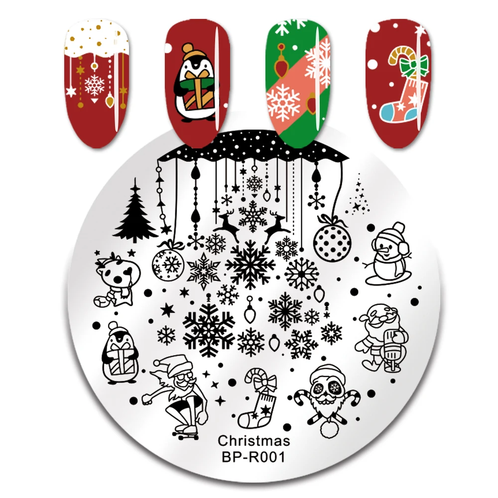 BP-R001 BORN PRETTY Рождество Фея Принцесса гном штамповка шаблон Ловец снов балет геометрические ногтей штамповки пластины ногтей штамп пластины - Цвет: BP-R001