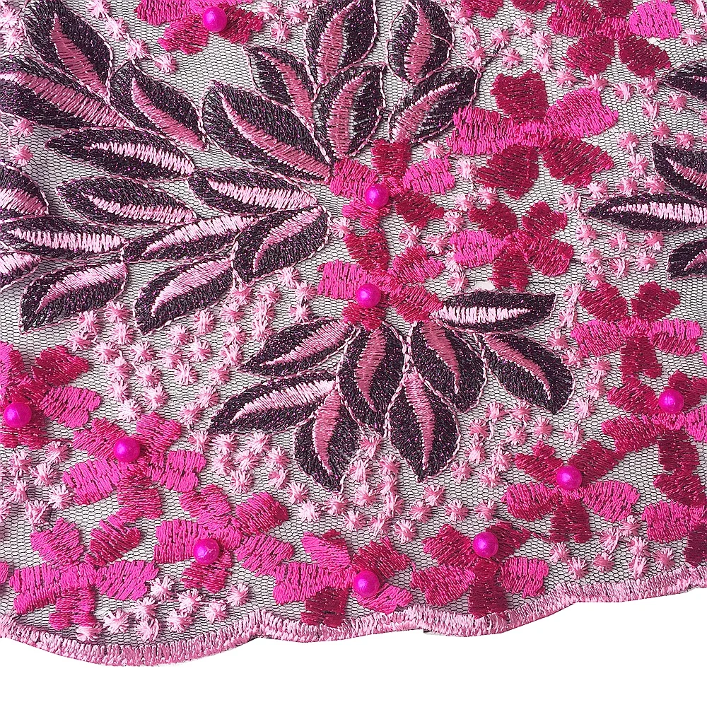 Фиолетовые швейцарские нигерийские кружева материал фуксия розовый Африканский