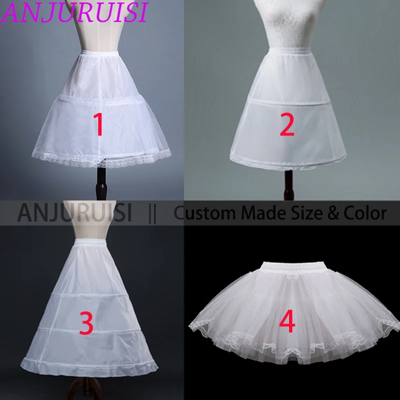 

Нижняя юбка ANJURUISI 2020, короткое платье с цветочным узором для девочек, Enaguas, кринолин, аксессуары для свадьбы, для детей, Детский подъюбник, ...