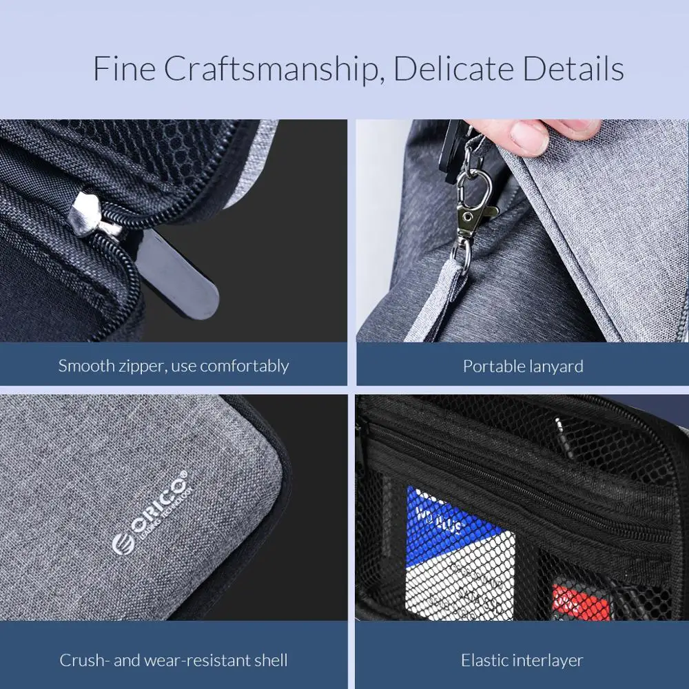 Бокс для хранения жесткого диска ORICO чехол на молнии внешний защитный банк