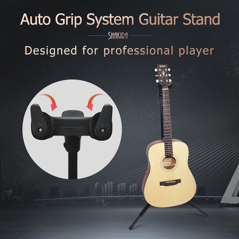 Гитарная напольная металлическая подставка держатель для музыкального