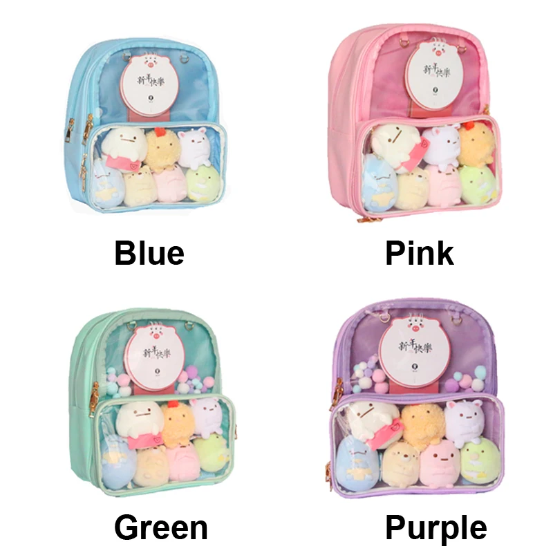 

Ita Bag Backpack Clear Transparent Women Diy Bag Ladies Transparent Backpack Teenage Girls Lovely Lolita bag Itabag 7 colors