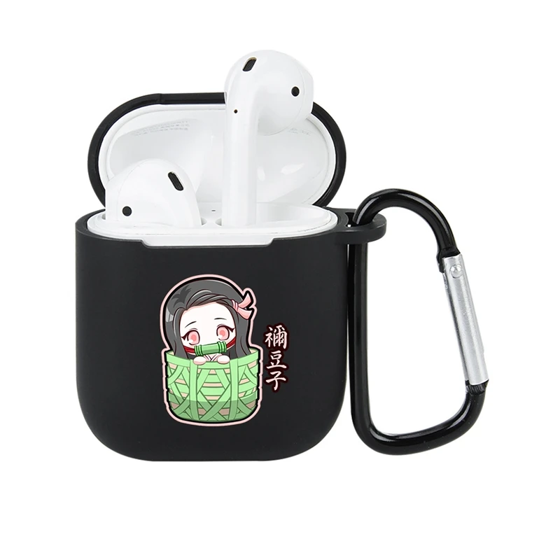 

NEW Anime Demon Slayer: Kimetsu No Yaiba Soft TPU Case For Airpods 1/2 Bluetooth Earphone Protective Cover Case