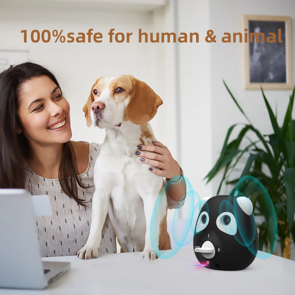 

Ultrasonic Dog Bark Stopper Barking Deterrent 33 FT Distance Anti Barking Device Indoor Outdoor Dog Bark Control Device