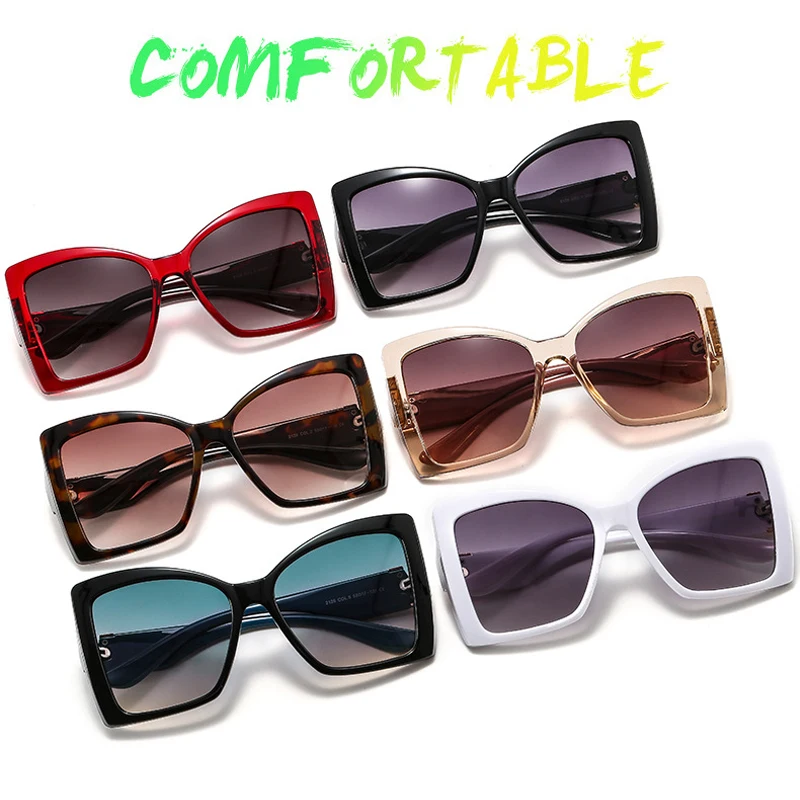 

Oversized Cat Eye Sunglasses Women Men Fashion Big Frames Sun Glasses Shades Eyewear Lady Luxury Brand Designer Eyeglasses UV400