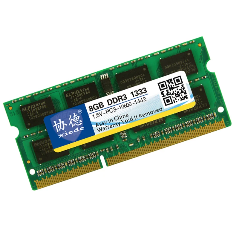Высококачественная оперативная память xiede для ноутбука DDR3 1333 МГц 8 ГБ 4 2 Sodimm Memoria