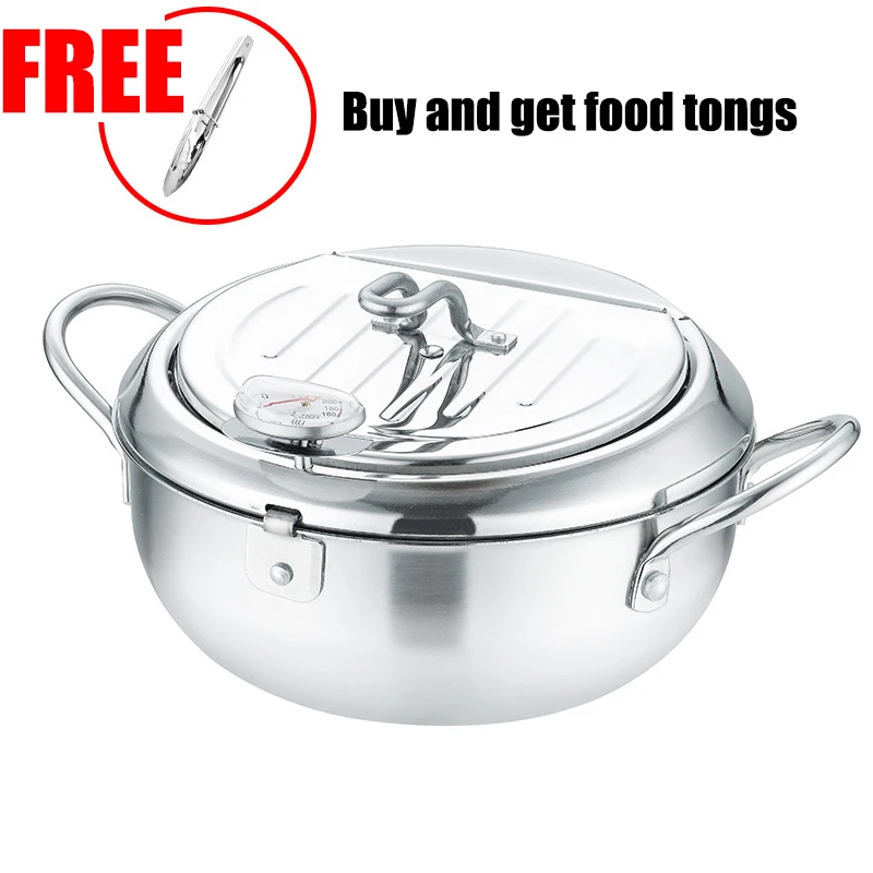 304 Толстая фритюрница из нержавеющей стали с контролем температуры домашняя