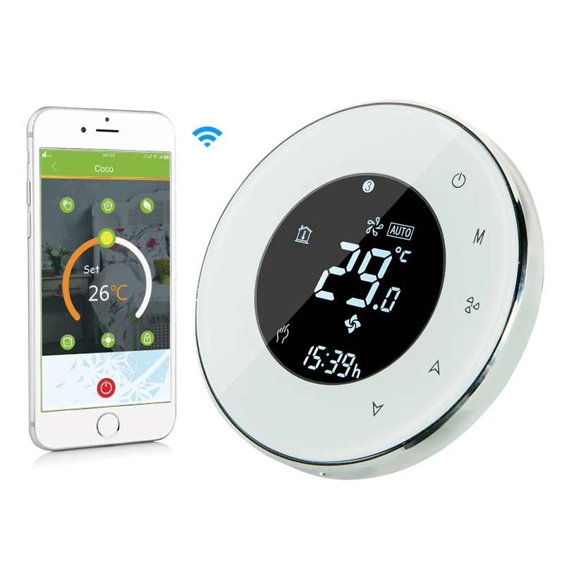 BHT-6000-GCLW Water/Gas Boiler Thermostat Backlight WIFI 3A Weekly Programmable LCD Touch Screen Works with Alexa Google home |