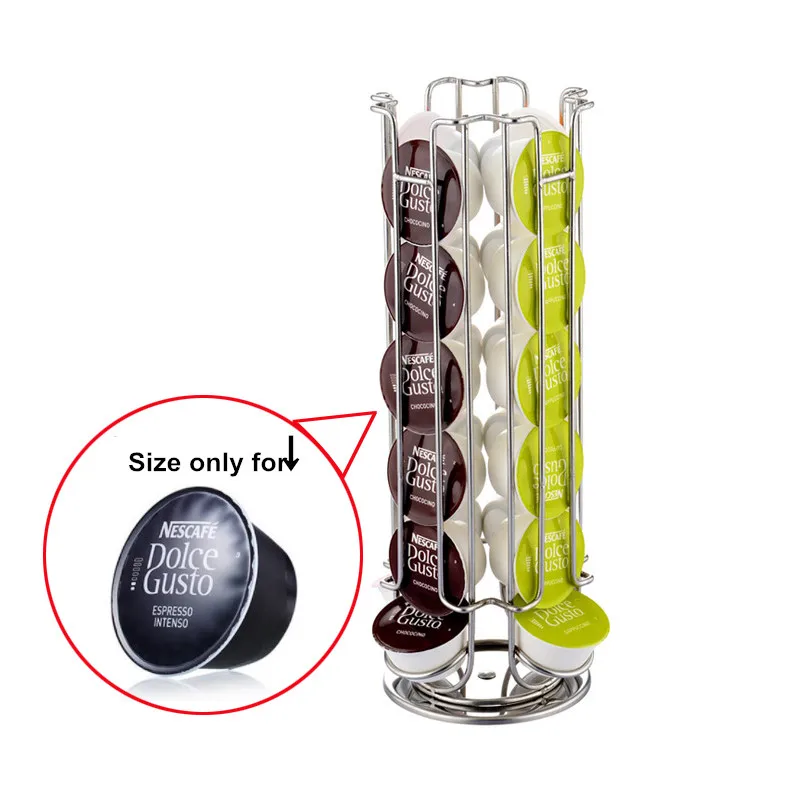

Capsule coffee machine accessories fits for Dolce Gusto capsule exquisite Rotatable plating iron storage rack