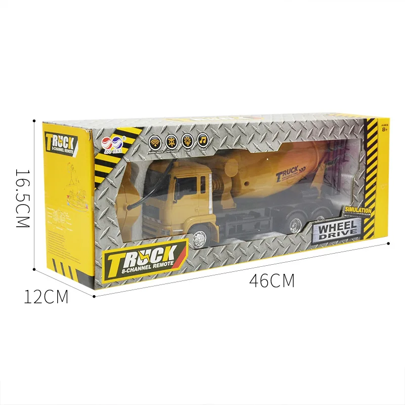 

Cement 3825 engineering truck model electric toy light and music remote control simulation mixer truck children's toy car