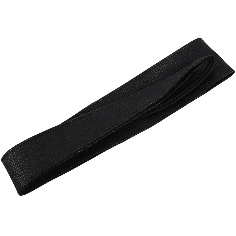 Женский широкий пояс из искусственной кожи с завязками вокруг пояса Obi черный в