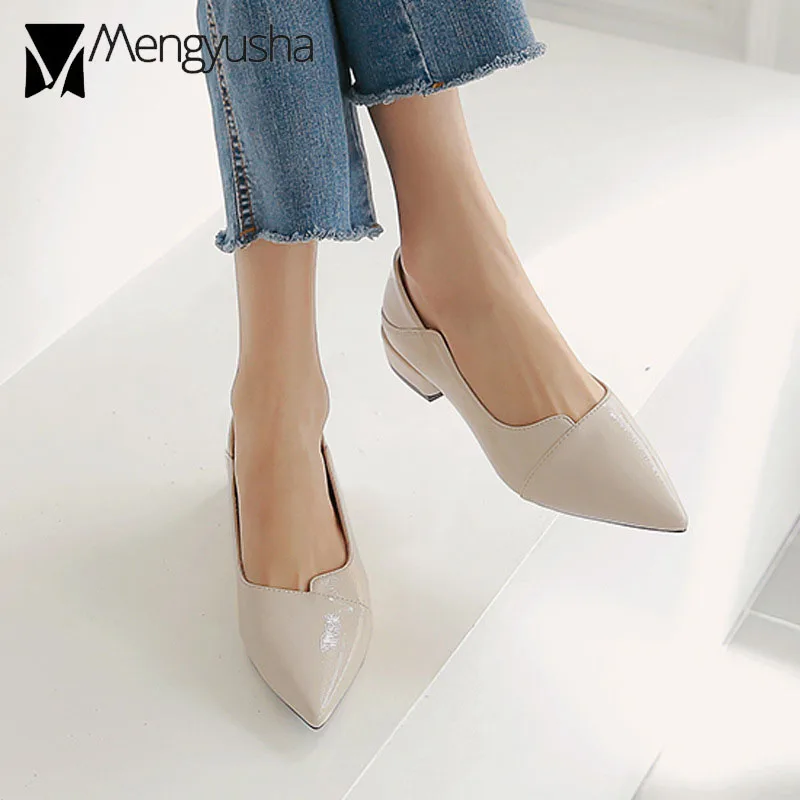 2019 дизайнерские тонкие туфли женская обувь из лакированной кожи на плоской