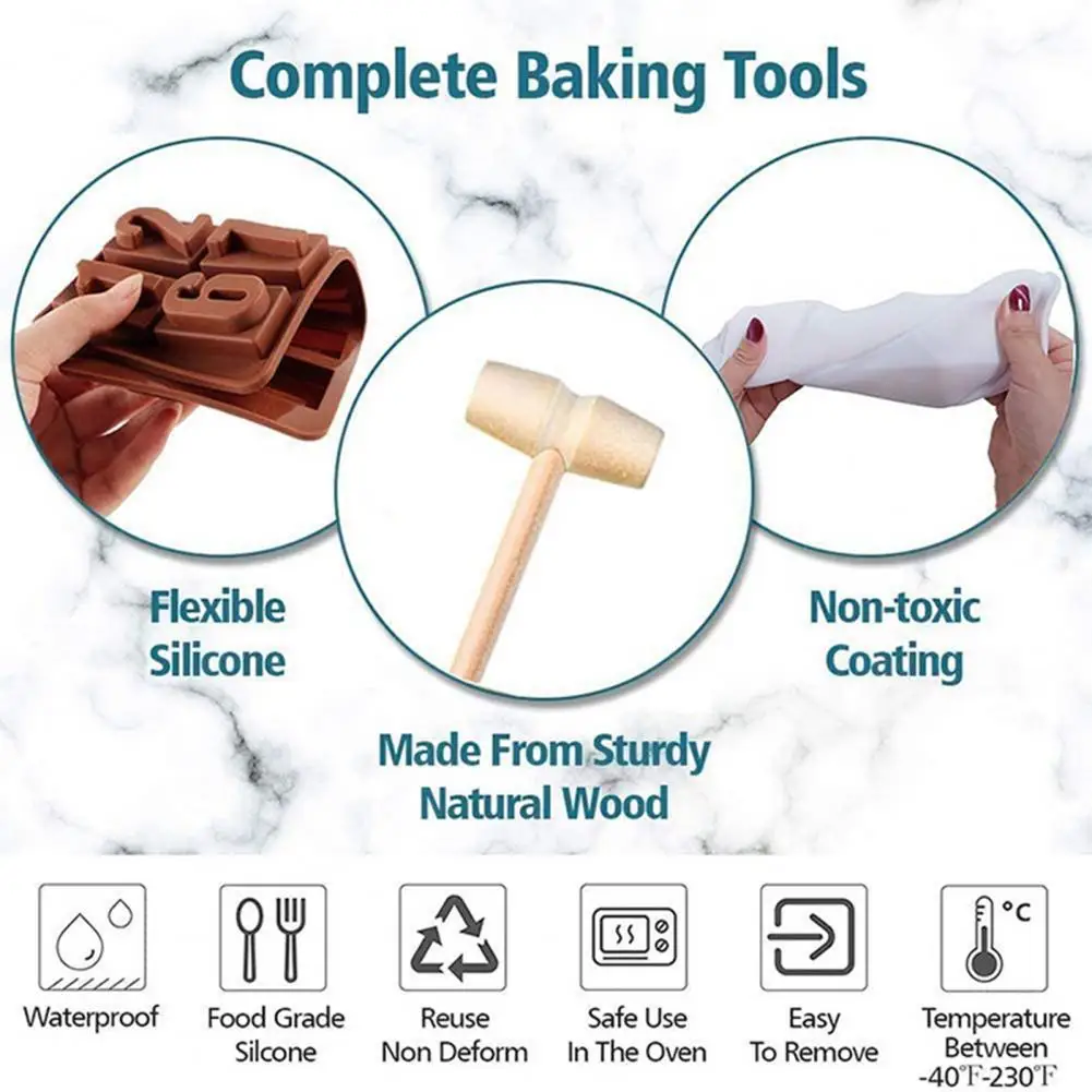 

80% Hot Sales!!! 5Pcs/Set Silicone Mold Set Eco-friendly DIY Heart Shape Chocolate Cake Baking Mould for Home