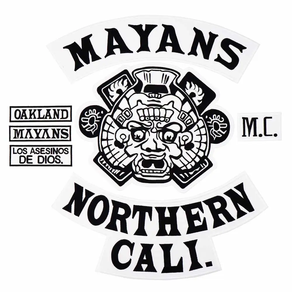 Майанс Северный Кали подложка вышитая швейная этикетка панк байкерские нашивки