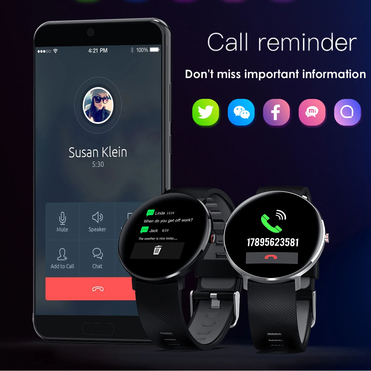 

1.4 inch Smart Watch Full Touch Screen Sports Fitness Tracker ECG Blood Pressure Smart Alarm Clock Bluetooth Wristwatch