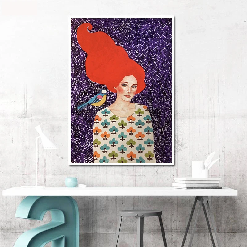 Картина на холсте в скандинавском стиле для девочек модные плакаты и принты