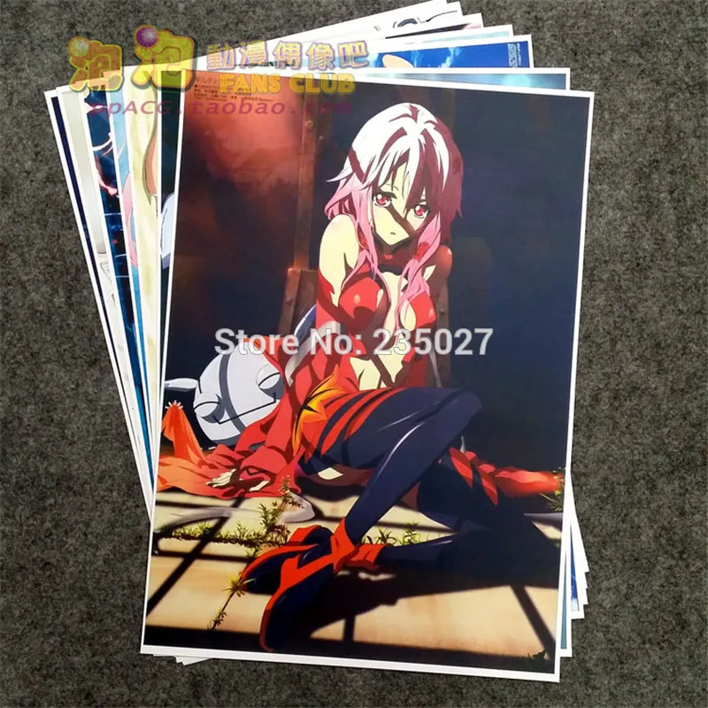 

8 pcs/set Anime Guilty Crown poster Yuzuriha Inori Shinomiya Ayase TSUGUMI wall pictures for living room A3 Film posters gifts