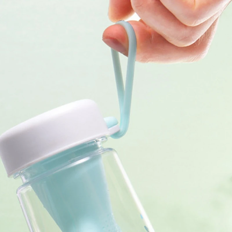

550ml Creative Cute Cat Claw Tea Filter Plastic Cup Kawaii Cherry Blossoms Portable Leak-Proof Water Bottle Sports Gift