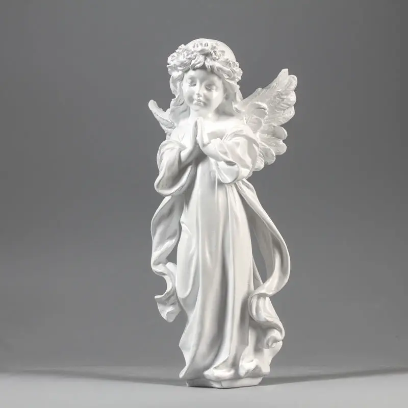 

Home Decor Resin Angel Girls Statue Abstract Outdoor Fairy Garden Sculpture Figurine Modern Art Decorative Desk Accessories Gift