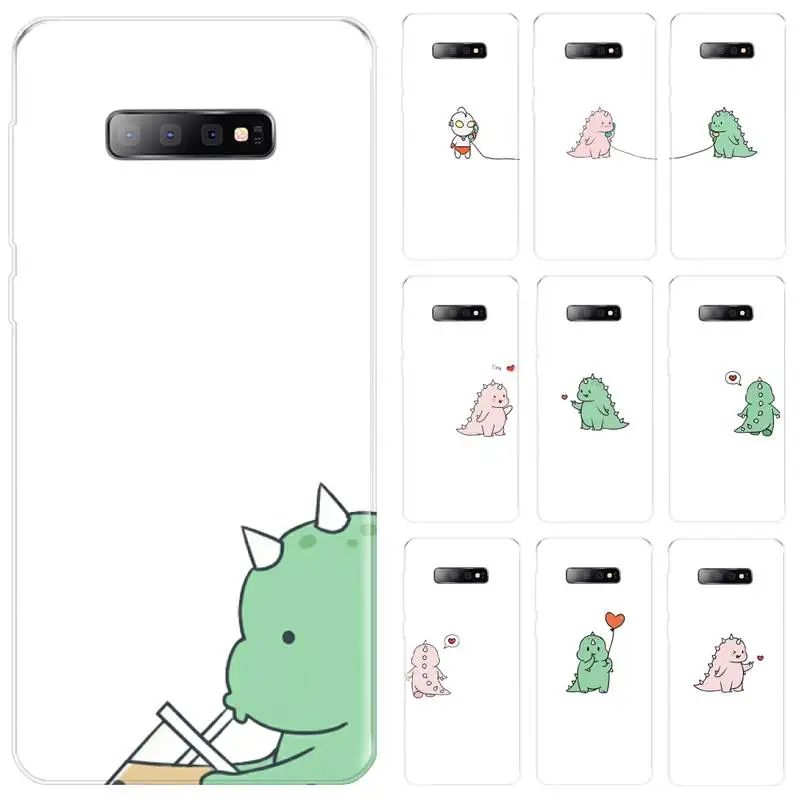 

Cartoon Dinosaur funny cute Phone Case For Samsung Galaxy S5 S6 S7 S8 S9 S10 S10e S20 edge plus lite Cover Shell Funda