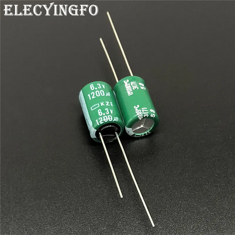 

50pcs 1200uF 6.3V1200UF NCC KZE Series 10x16mm Low ESR For Motherboard 6.3V1200uF Aluminum Electrolytic capacitor