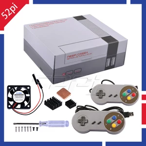 Чехол NESPi + Plus с охлаждающим вентилятором и 2 геймпад SNES-контроллерами для Raspberry Pi 3 B +  3 B  2 B