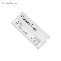 70x25mm logo customized metal name id badge holder reusable paper replacement pin magnet tag for manager staff
