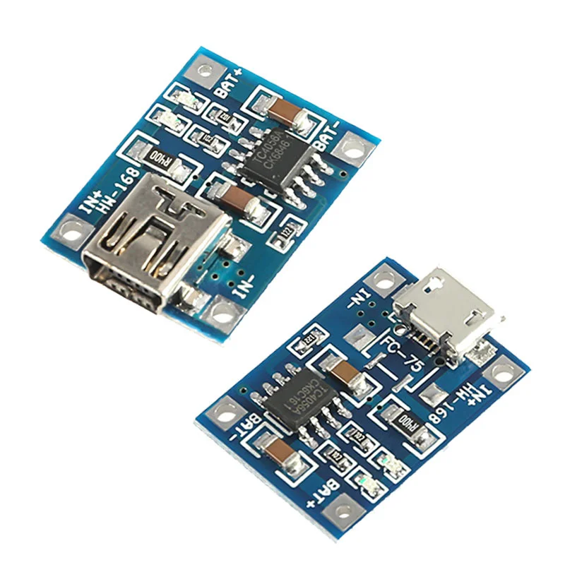 

5pcs Micro Mini USB 5V 1A TP4056 Lithium Battery Charger Module Charging Board With Protection Dual Functions 1A Li-ion