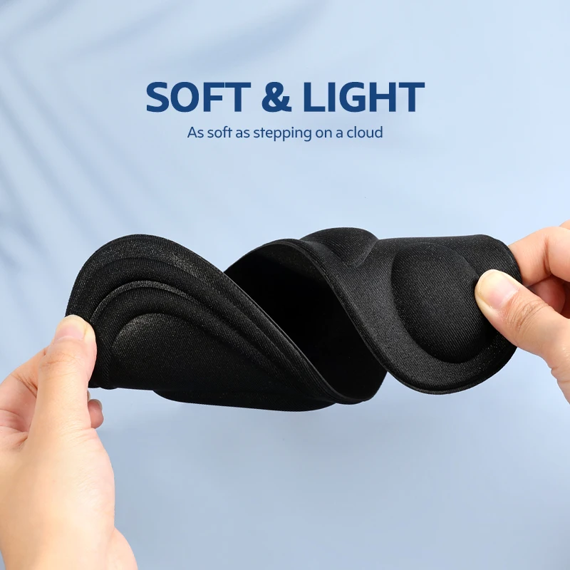 BANGNI 4D Memory Foam Insoles Arch Support High Heel Pad Pain Relief Feet Care Insert Cushion Plantar Fasciitis Sole for Shoes