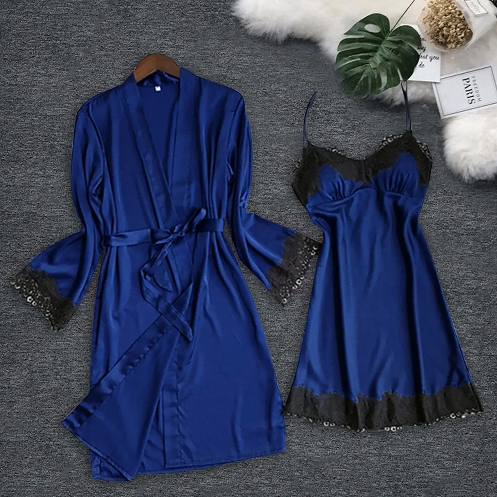 

Женская ночная рубашка из вискозы, с кимоно