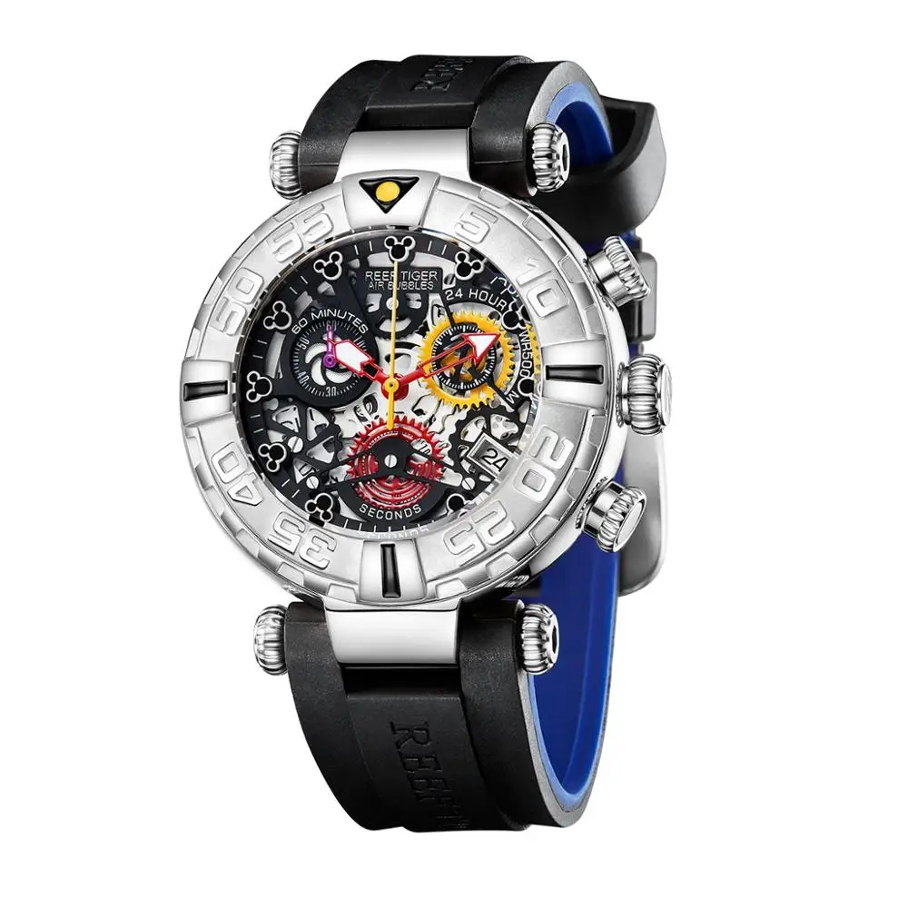 Мужские повседневные часы с хронографом мужские наручные Риф Тигр мужское