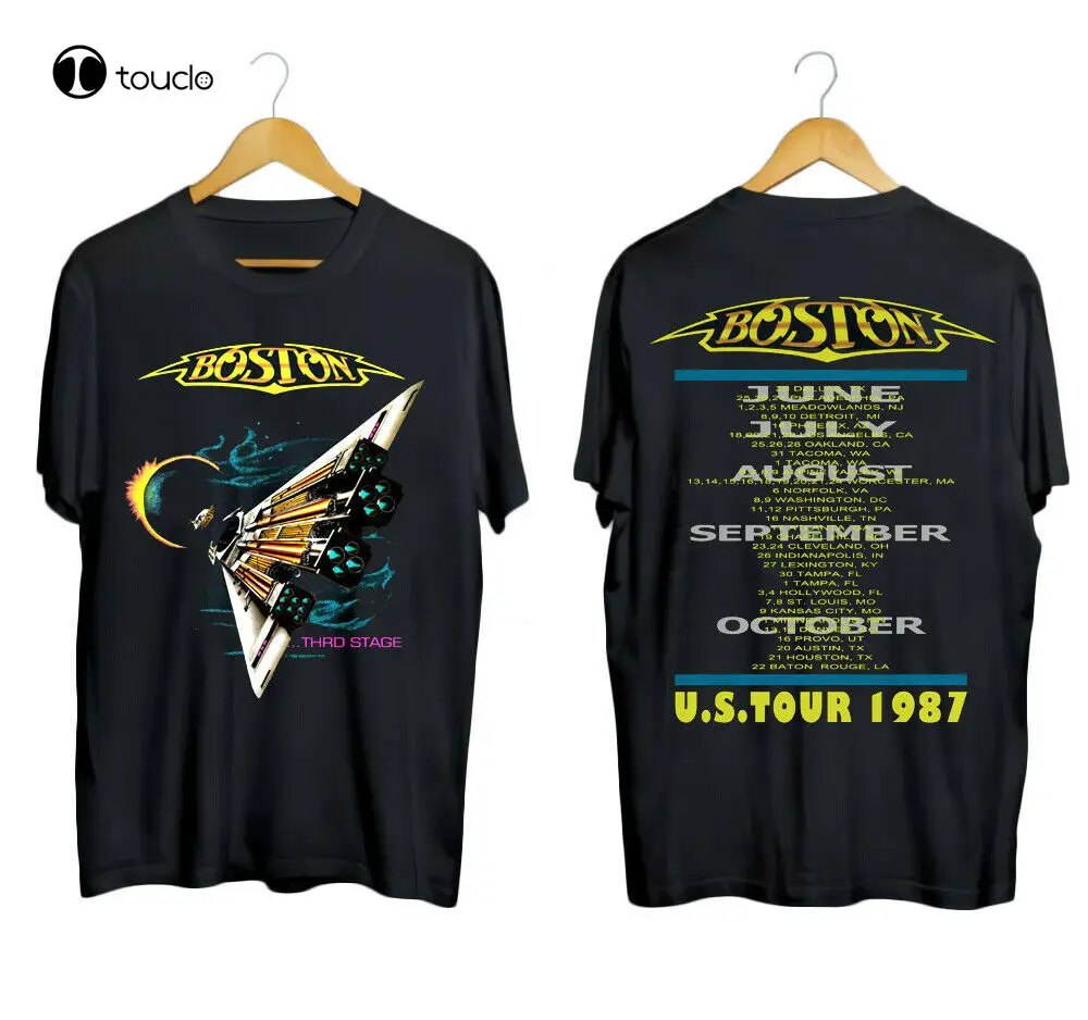 

Футболка Boston Band 1987 Us Tour, космический корабль, унисекс